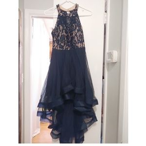 Navy Blue High Low Homecoming Dress size 3
